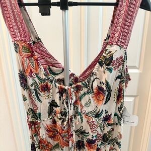 Angie Floral Print Midi Dress -